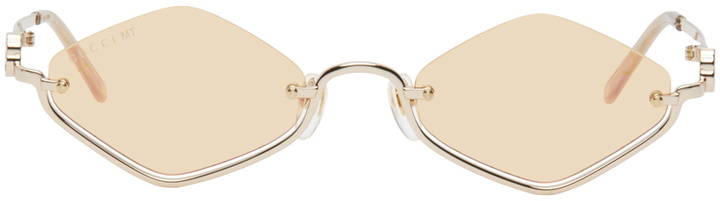 Photo: Gucci Gold Geometric Sunglasses