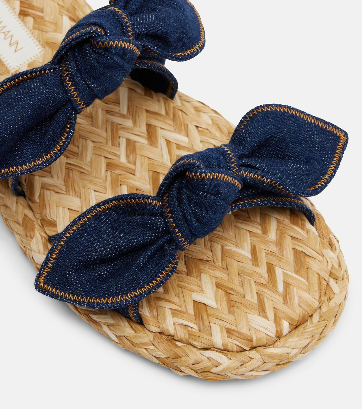 Zimmermann Carousel denim espadrille slides