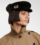 Roger Vivier Velvet newsboy cap