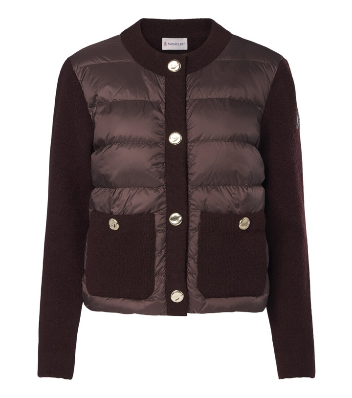 Photo: Moncler Down-paneled wool-blend cardigan
