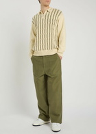 Malbon Links Patterned Cotton-blend Polo Jumper Beige