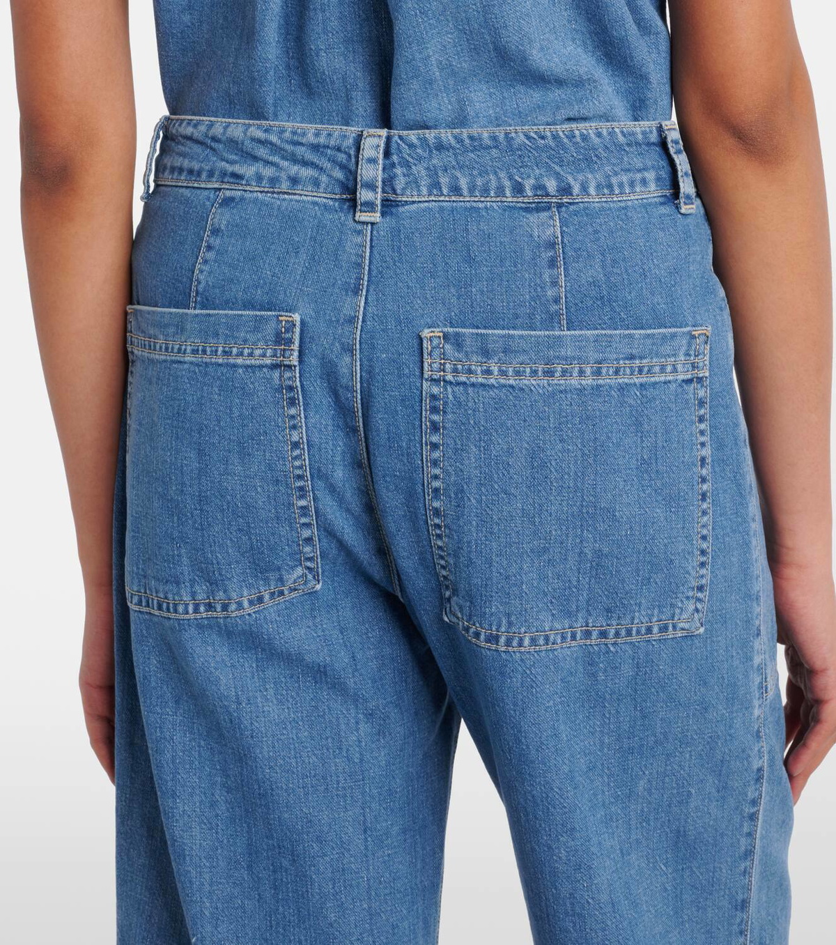 Velvet Farah cropped barrel-leg jeans