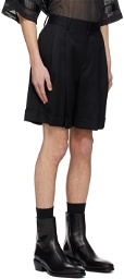 System Black Turnuped Shorts