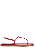 Toteme T-strap Leather Sandals Red