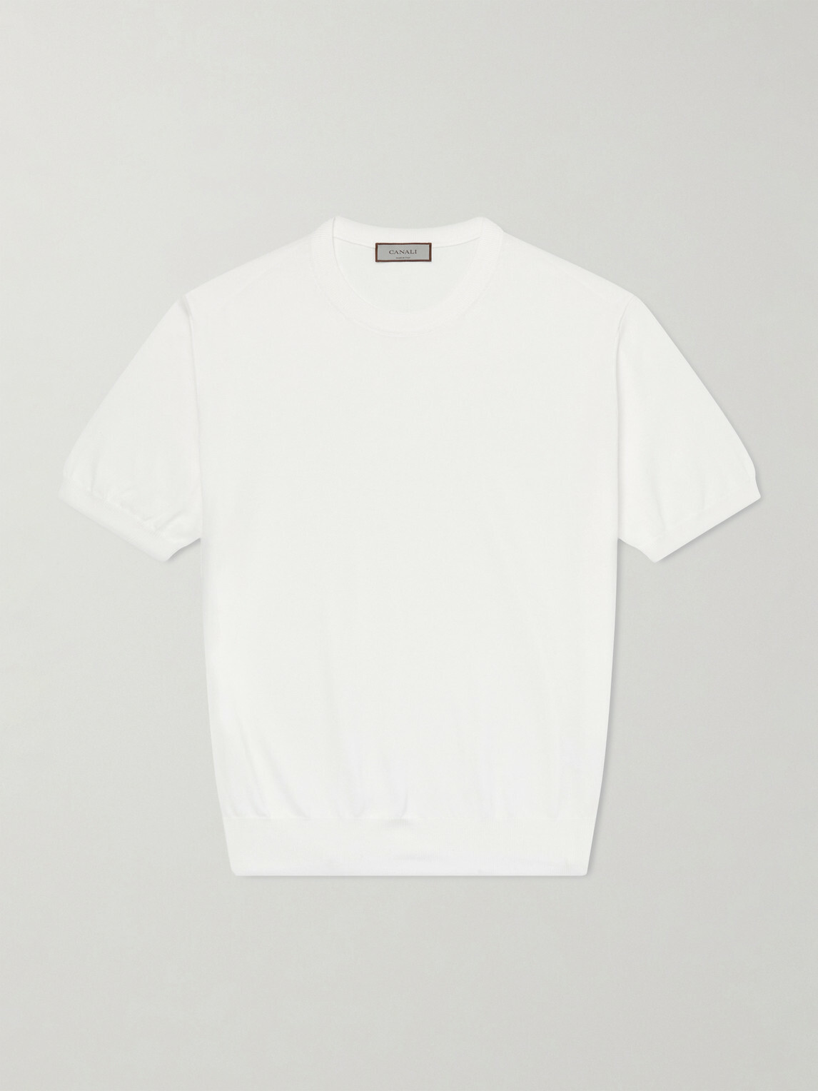 Canali - Knitted Cotton T-Shirt - White