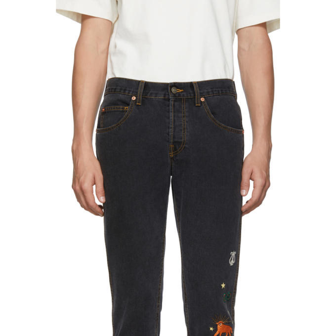【関税込み】gucci 'New Tapered' jeans GUCCI Tapered Logo-Print Jeans for Men | MR PORTER