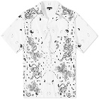 CLOT Bandana Print Tie Up Vacation Shirt in White