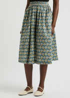 Skall Studio Ginny Floral-print Cotton Midi Skirt Multicoloured 1