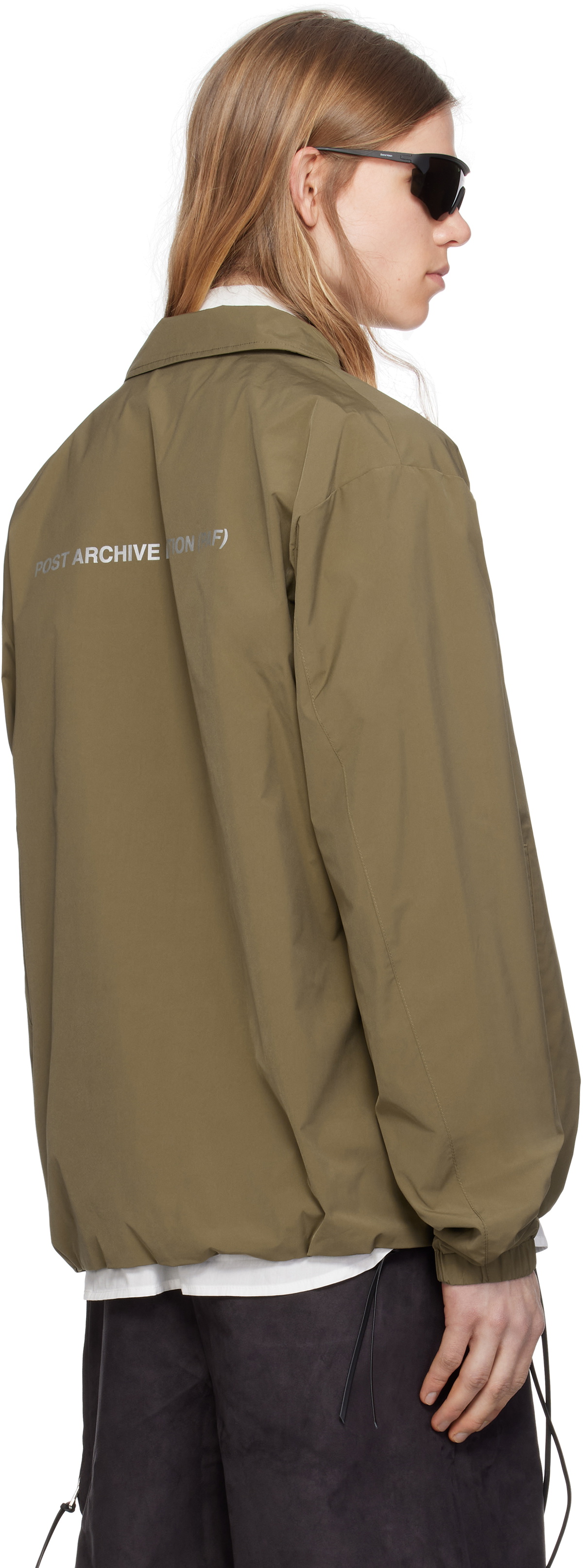 POST ARCHIVE FACTION (PAF) Khaki 8.0 Right Coach Jacket Post