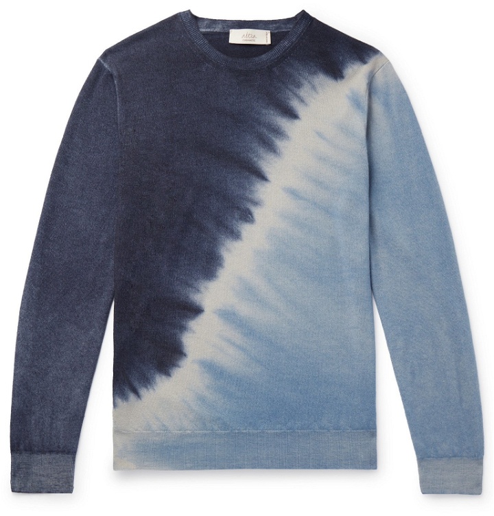 Photo: Altea - Tie-Dyed Cashmere Sweater - Blue
