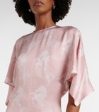 Stella McCartney Printed satin midi dress