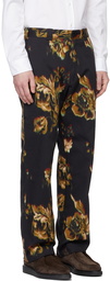 Paul Smith Black 'Disrupted Rose' Trousers