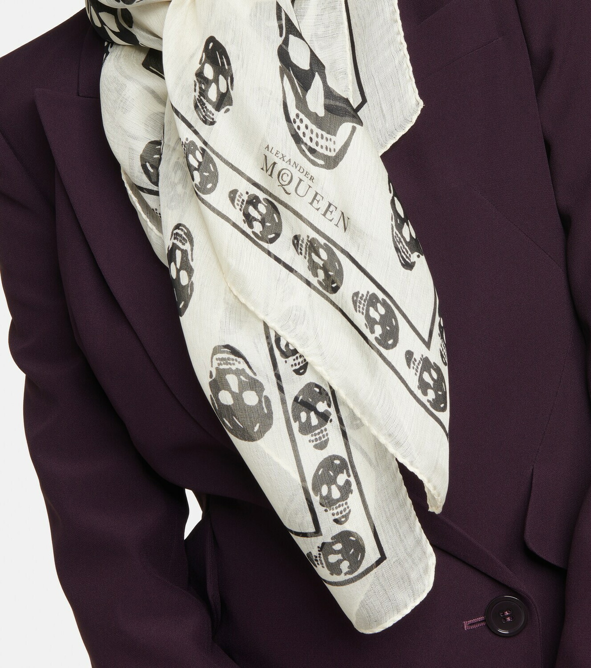 Alexander McQueen Printed silk scarf Alexander McQueen