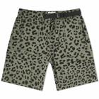 Checks Downtown Men's Ripstop Climbing Shorts in Leopard Print