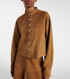 Nour Hammour Lucien suede cropped jacket