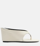 JUDE Yaga leather wedge thong sandals
