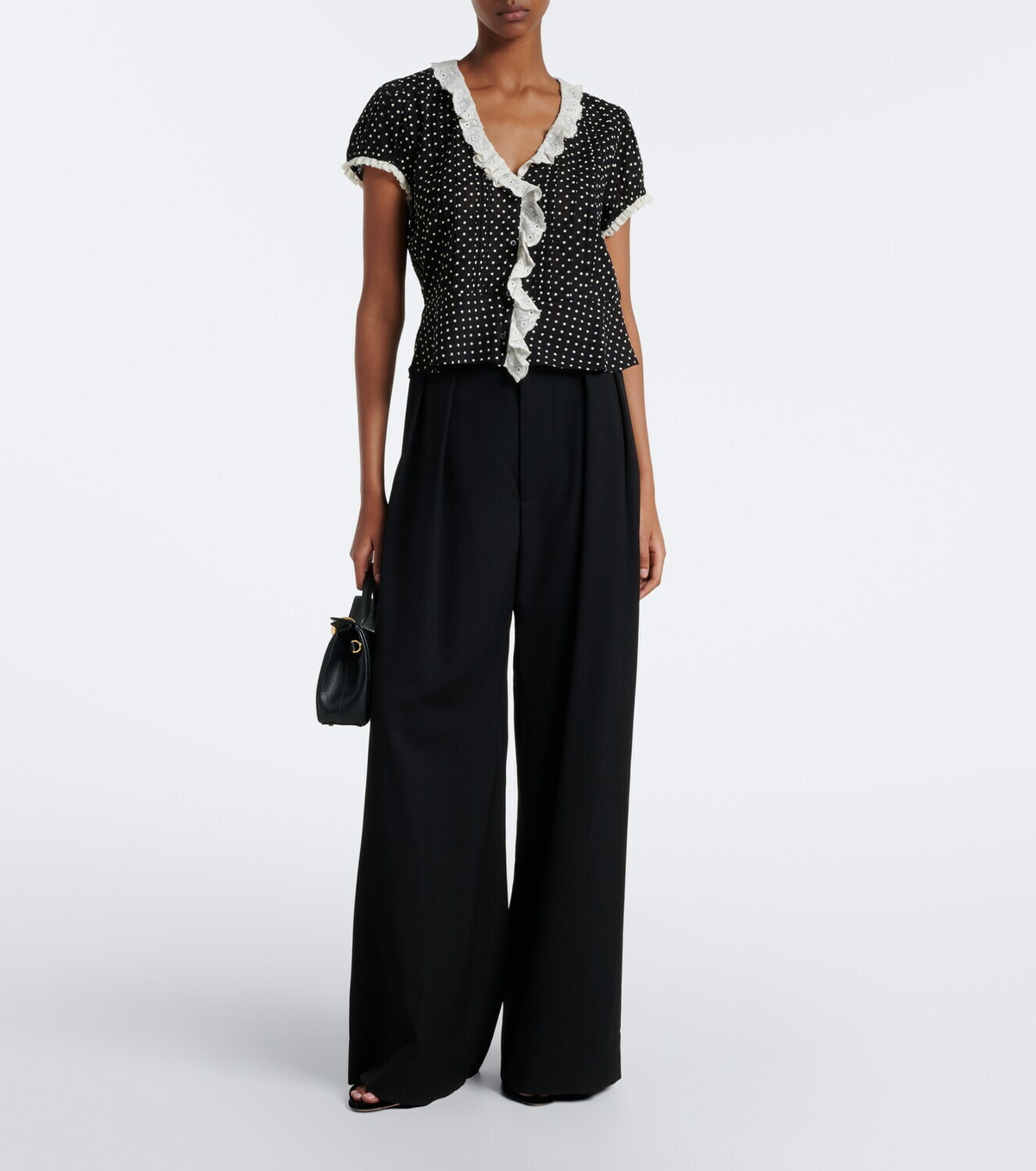 Dôen Orella polka-dot cotton voile top