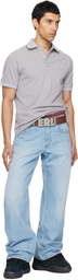 ERL Gray Logo Patch Polo