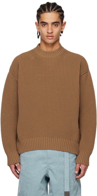 Photo: sacai Brown Vented Sweater