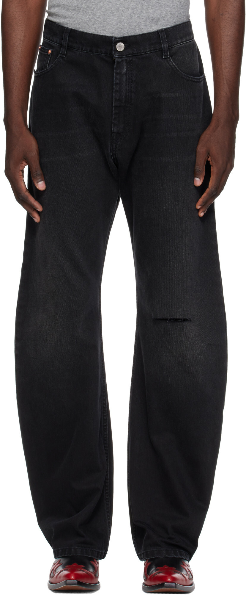 VETEMENTS Black O-Leg Jeans