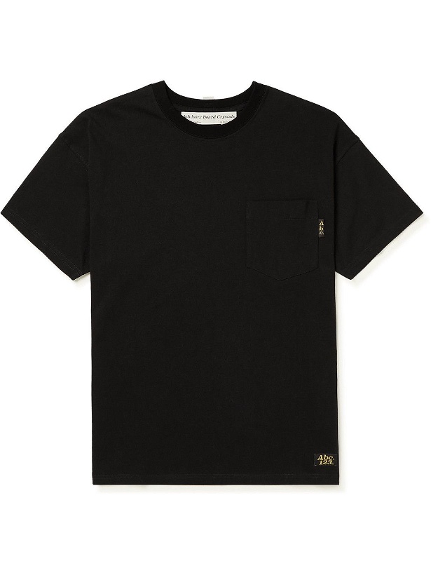 Photo: Abc. 123. - Logo-Appliquéd Cotton-Jersey T-Shirt - Black