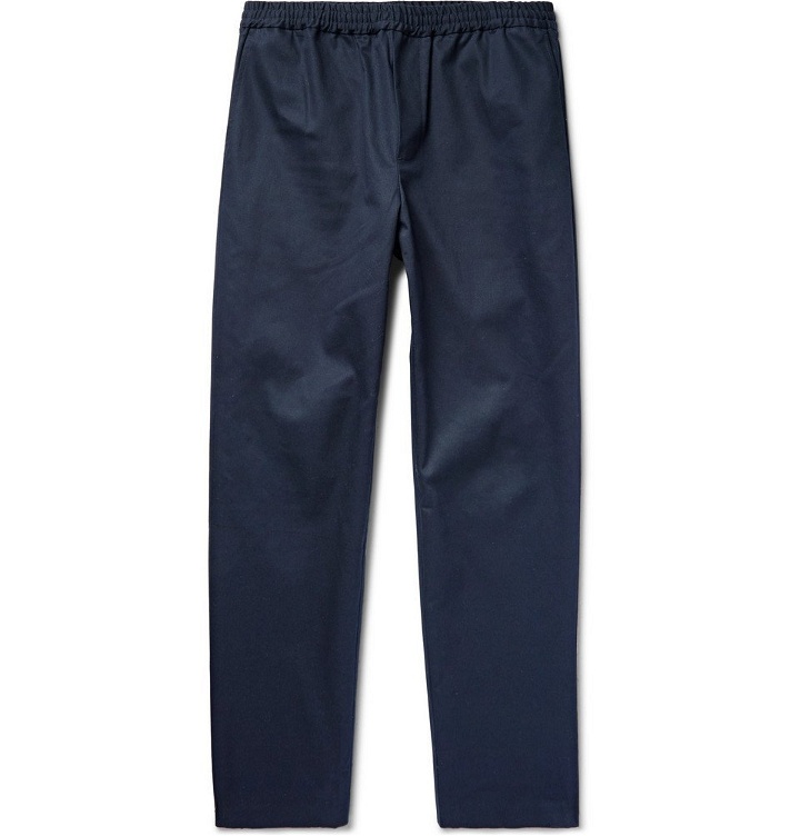 Photo: Fanmail - Organic Cotton-Twill Drawstring Trousers - Midnight blue