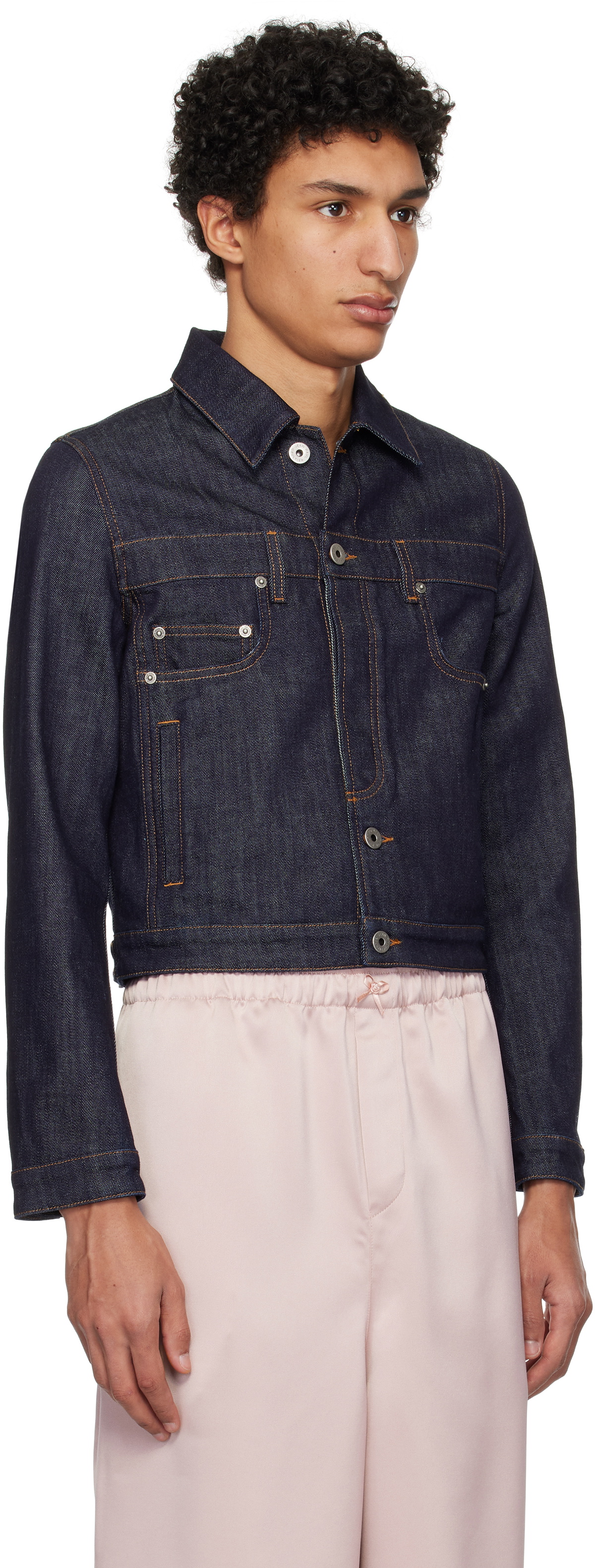 Jean Paul Gaultier Blue 'The Inverted' Denim Jacket Jean Paul Gaultier