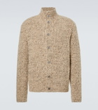 God's True Cashmere Cashmere bouclé cardigan with labradorite