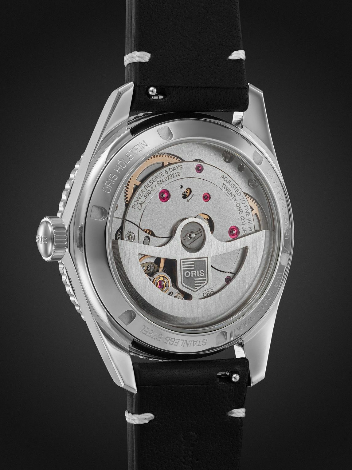 Oris - Divers Sixty-Five Automatic 40mm Stainless Steel and Leather Watch, Ref. No. 01 400 7772 4054-07 5 20 82