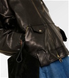 Khaite Shallin oversized leather jacket