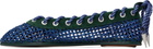 Kiko Kostadinov Blue Reticella Ballerina Flats