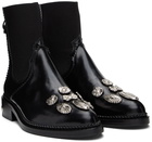 Toga Pulla Black Embellished Chelsea Boots