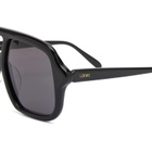 Loewe Eyewear Slim Pilot Sunglasses in Black/Grey 