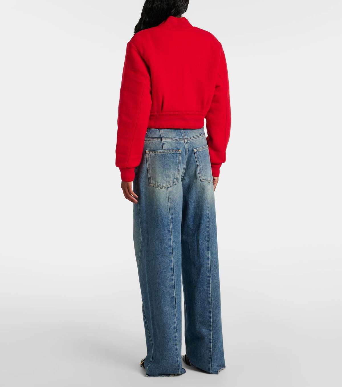 Givenchy Cropped wool varsity jacket Givenchy