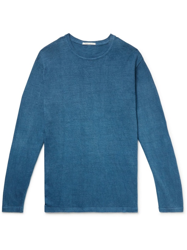Photo: 11.11/eleven eleven - Slub Organic Cotton Sweater - Blue