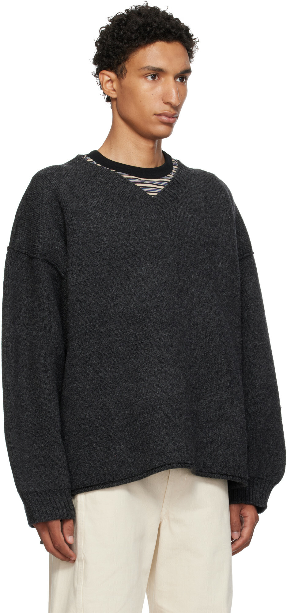 Cawley Gray V-Neck Sweater