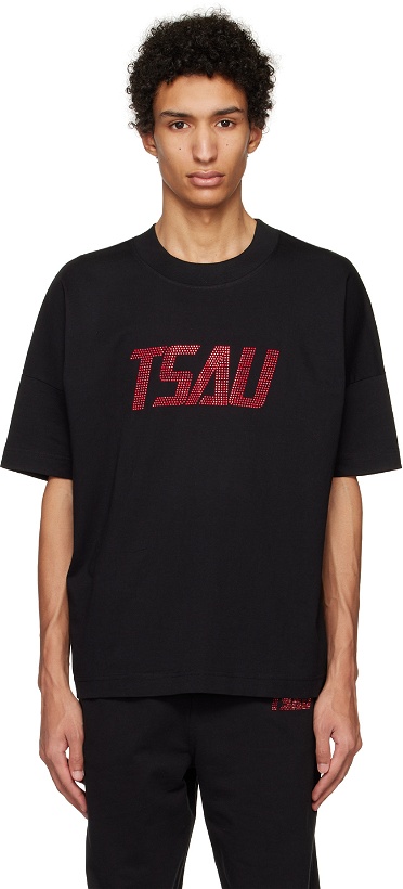 Photo: TSAU Black Appliqué T-Shirt