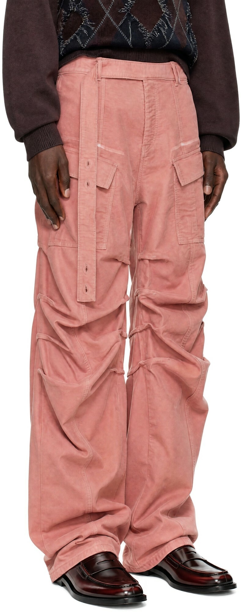 Y/Project Pink Gathered Cargo Pants