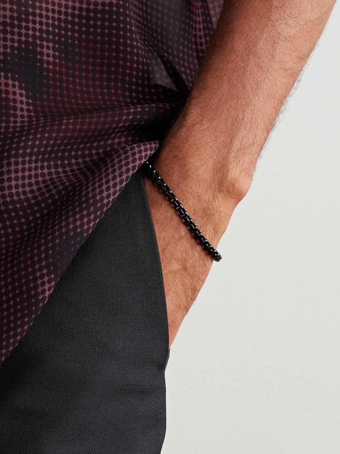 David Yurman - Blackened Sterling Silver Chain Bracelet - Black