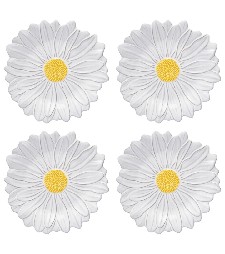 Photo: Bordallo Pinheiro Maria Flor Daisy set of 4 earthenware dessert plates