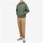 Norse Projects Men's Arne Relaxed N Logo Hoodie in Spruce Green