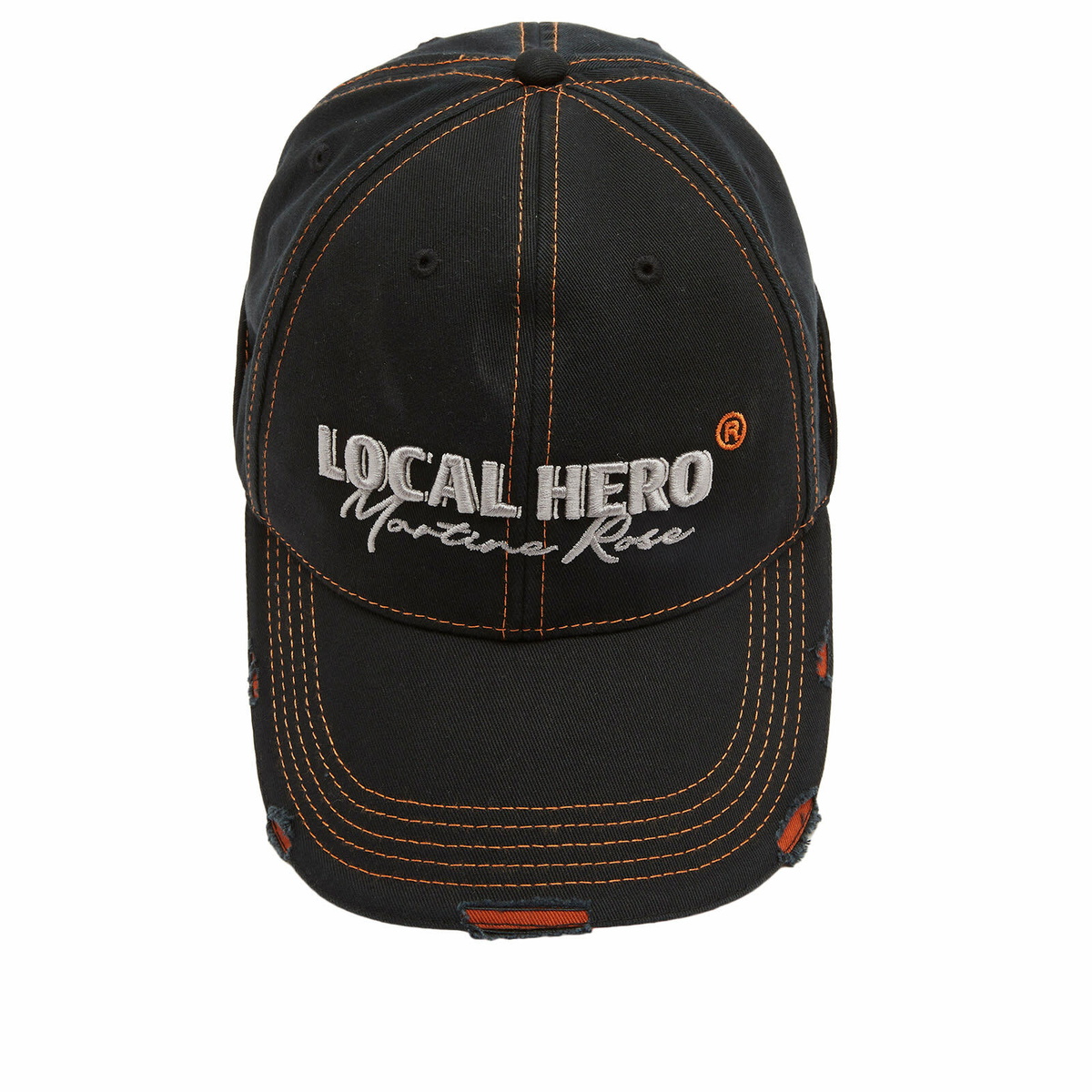 Martine Rose Women's Local Hero Cap in Black/Orange 
