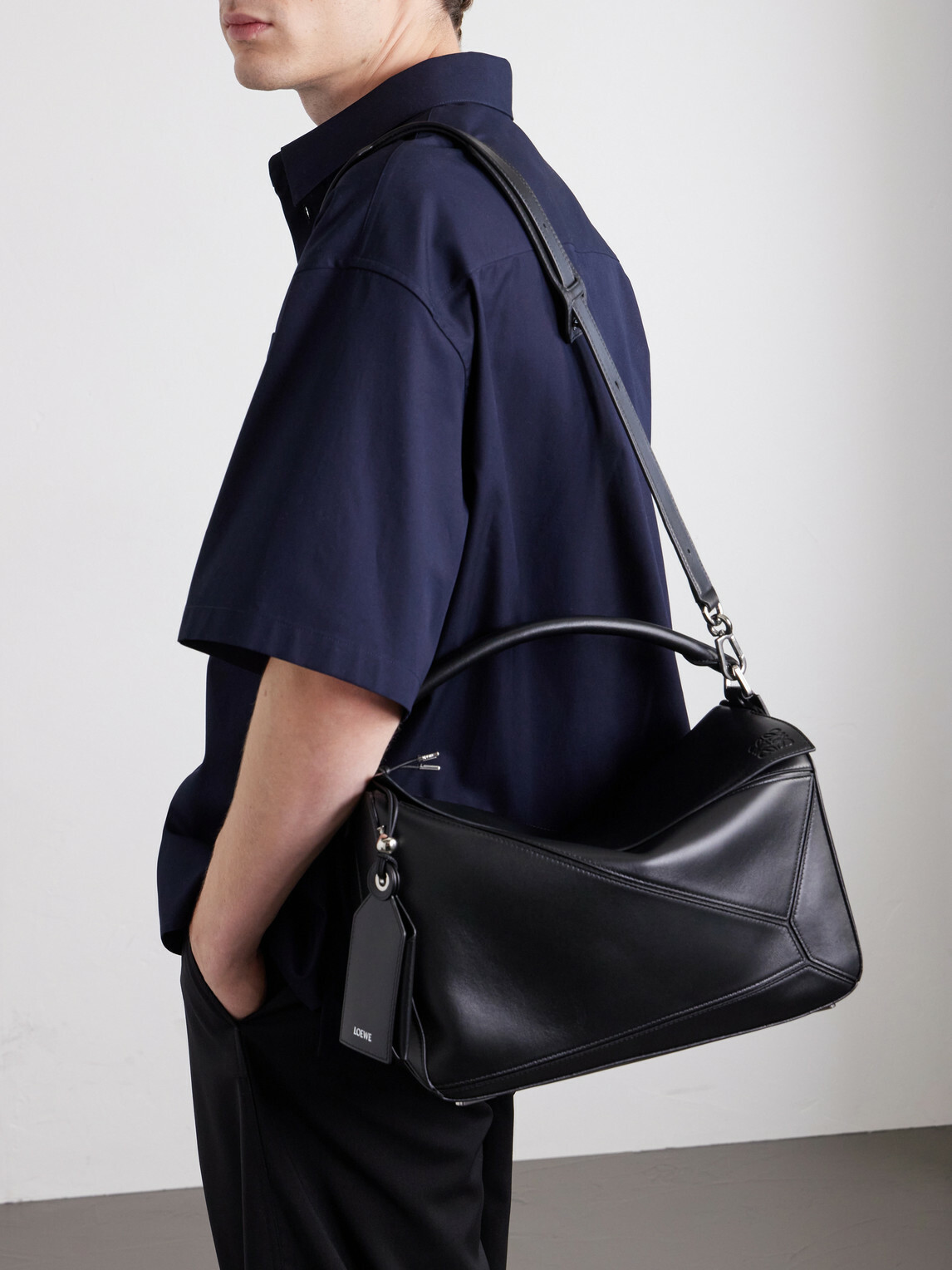 LOEWE - Puzzle Featherlight Large Leather Messenger Bag