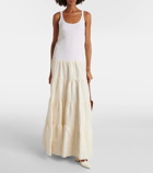 Gabriela Hearst Pozas tiered linen maxi dress