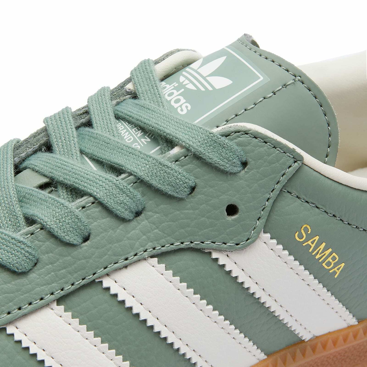 Adidas Samba OG Shoes - Women's - Silver Green / Chalk White / Gum - 7