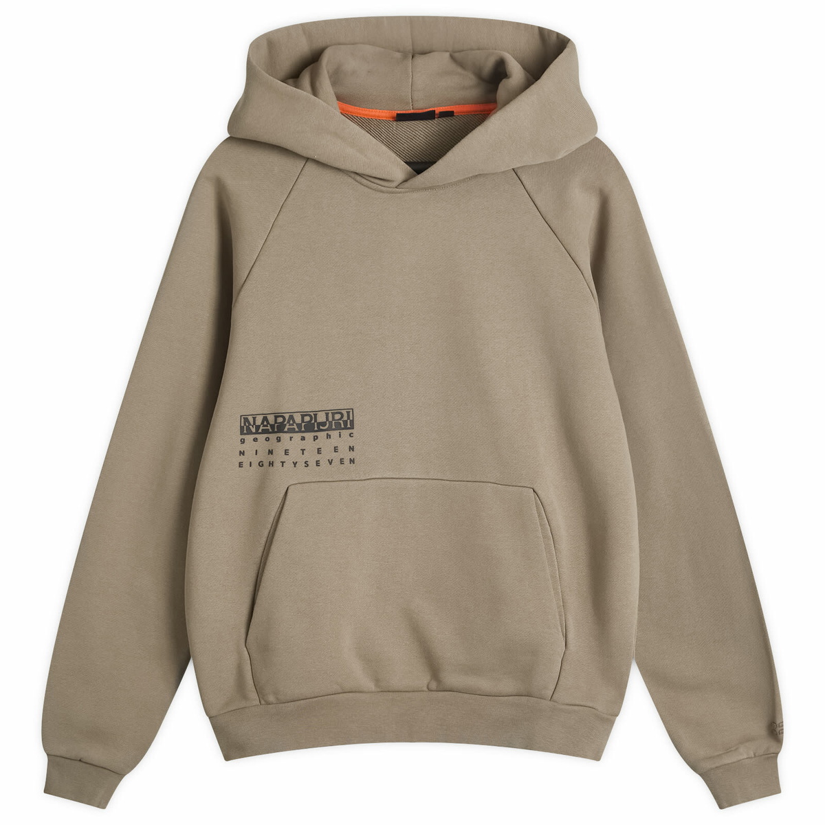 Napapijri Men's Premium 1987 Hoodie in Beige Brindle
