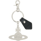 Vivienne Westwood Silver Hammered Orb Keychain