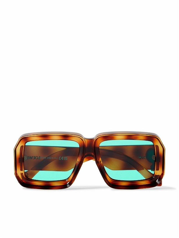 Photo: LOEWE - Paula's Ibiza Dive Oversized Square-Frame Tortoiseshell Acetate Sunglasses