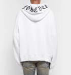 AMIRI - Oversized Embellished Fleece-Back Cotton-Jersey Hoodie - Men - White