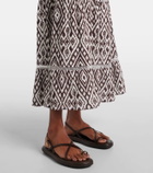 Melissa Odabash Eclipse gathered printed midi dress